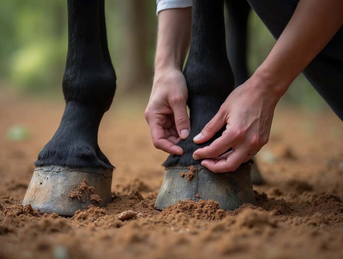 Observer un sabot de cheval avant de faire vérifier la situation